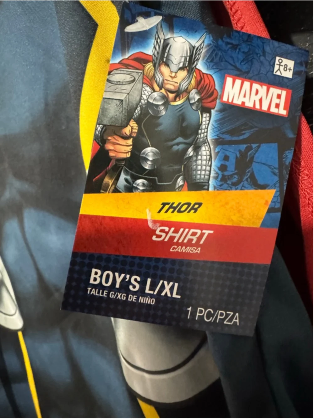 Marvel THOR costume top with detachable cape L/xl - Picture 3 of 3